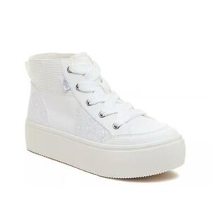 Rocketdog Platform Sneakers Womens 8 White Ivory Flair High Top Chuck Lace Shoes